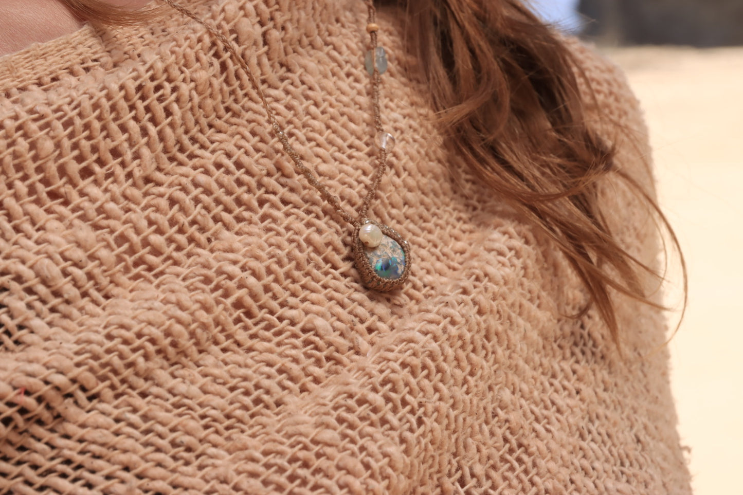 Opal & pearl amulet | Mermaid Dreams