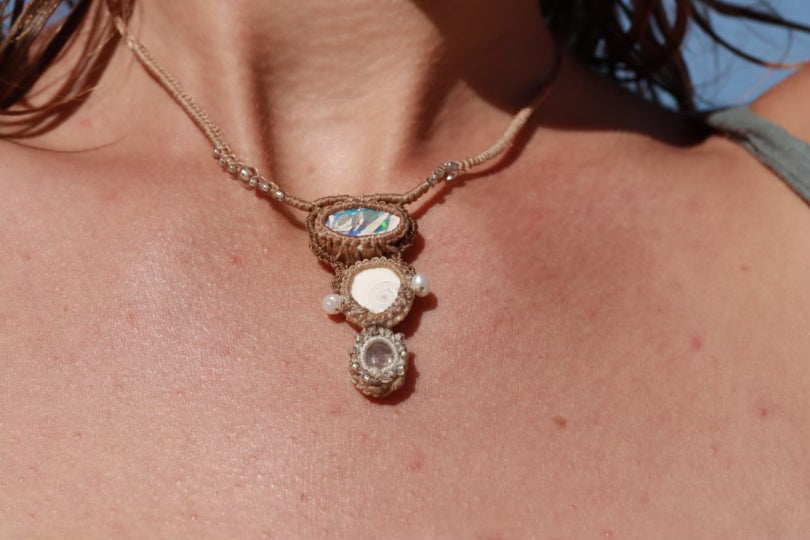Rainbow Moonstone, Shiva Shell & Opal | Mermaid Dreams