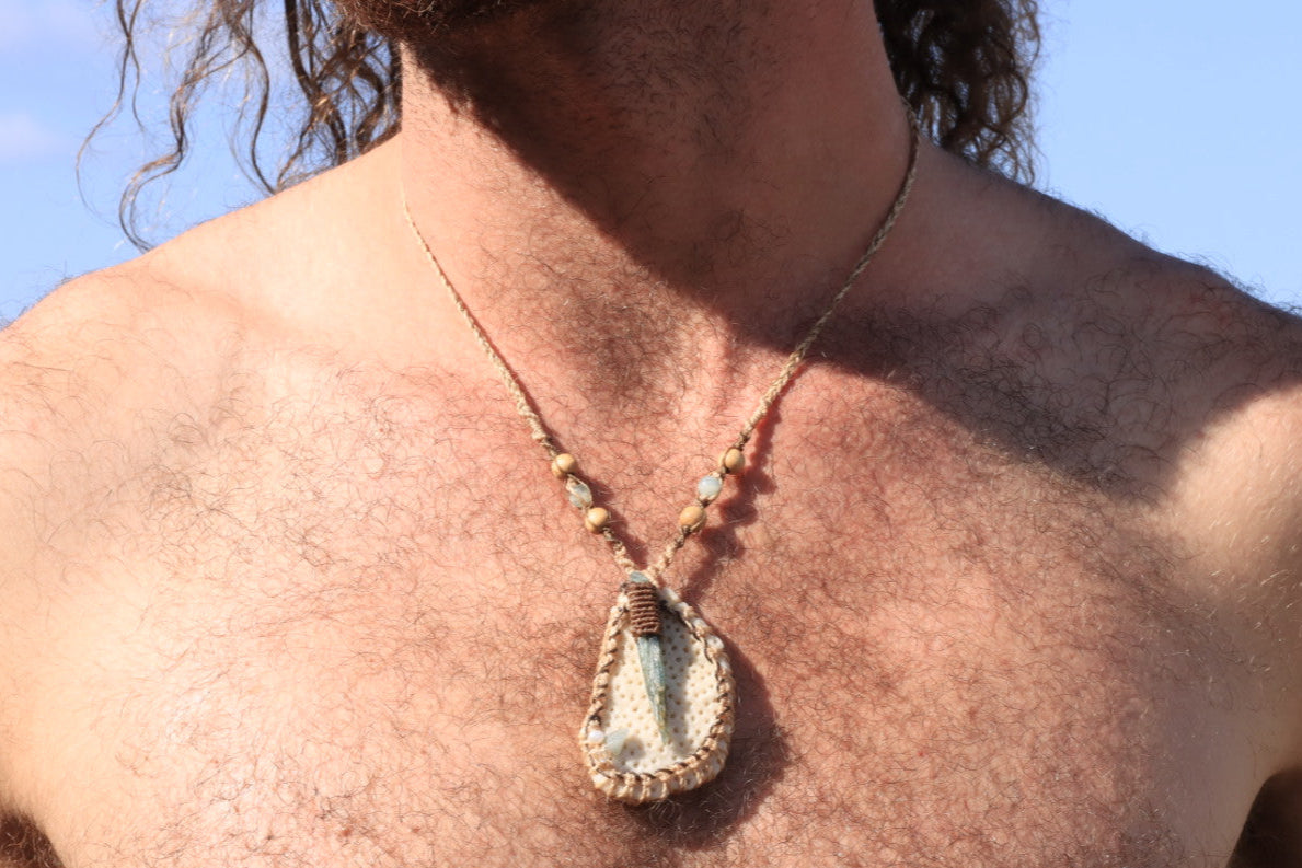 Coral & Kyanite Amulet | Mermaid Dreams