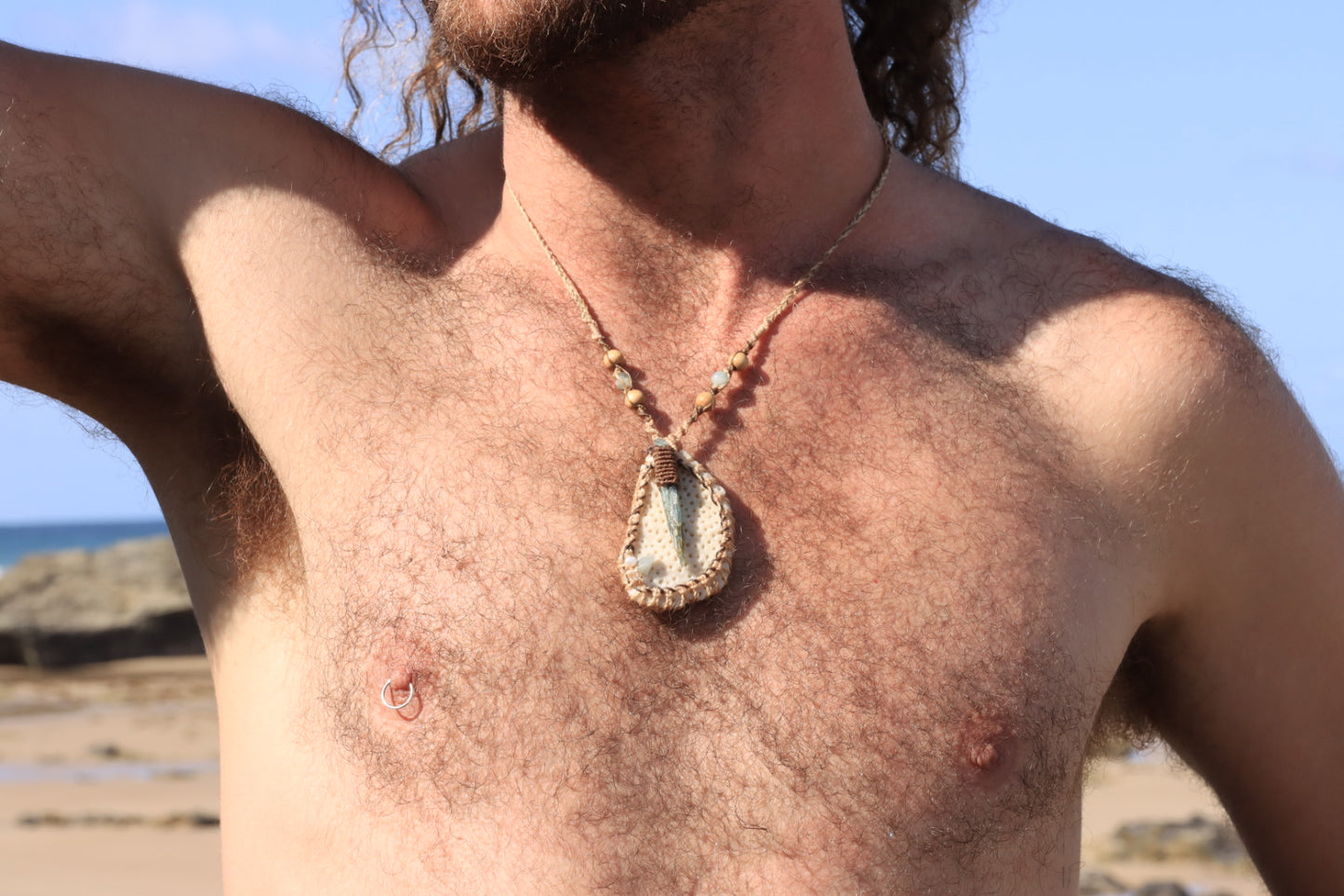 Coral & Kyanite Amulet | Mermaid Dreams