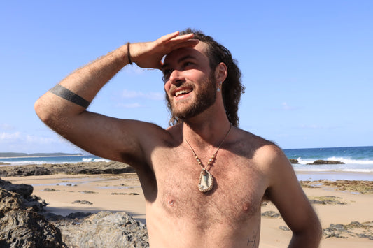 Coral & Kyanite Amulet | Mermaid Dreams