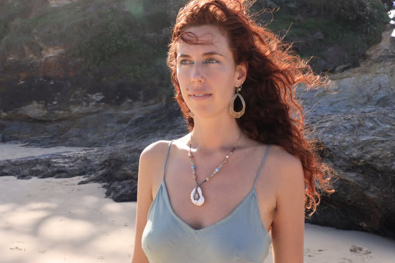 Shell Cradled Moonstone | Mermaid Dreams