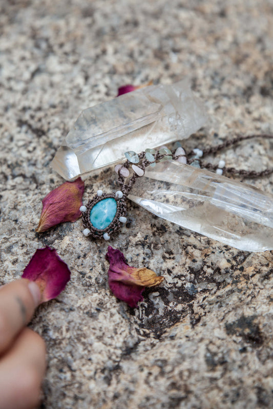 Larimar & Morganite Candy | Necklace