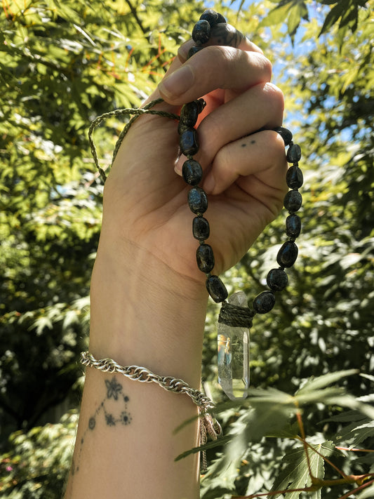 Green Kyanite & Clear Quartz