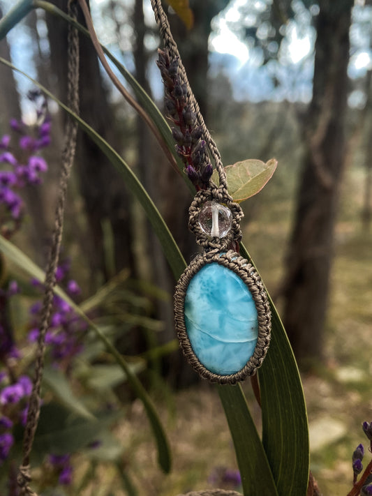 Larimar and Clear Quartz