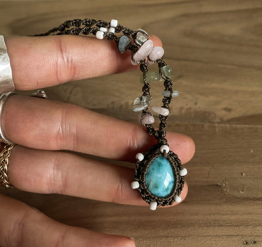 Larimar & Morganite Candy | Necklace